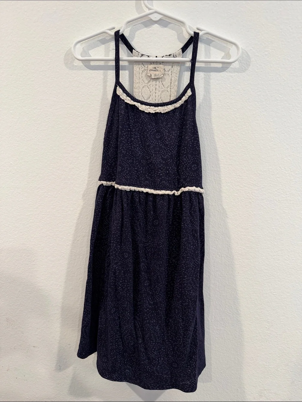 O'Neill Navy Sundress with Cream Trim